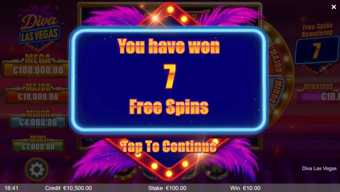 Diva Las Vegas – spuštění bonusových Free Spins
