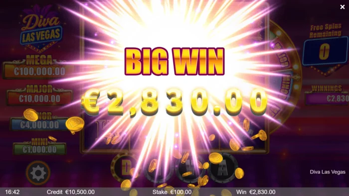 Diva Las Vegas – velká trefa během Free Spins